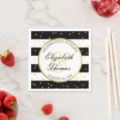 Glitterende Strepen | 50ste huwelijksverjaardag Servetten (Insitu)