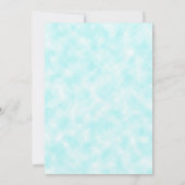 Glitterende Teal Blauwe Pauwveren 18e Kaart (Achterkant)