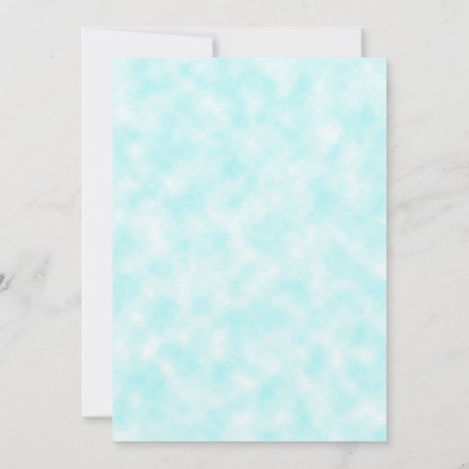 Glitterende Teal Blauwe Pauwveren 18e Kaart (Achterkant)