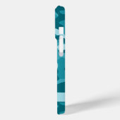 Glitterende Teal Camouflage Gepersonaliseerd Case-Mate iPhone Case (Achterkant / Links)