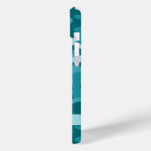 Glitterende Teal Camouflage Gepersonaliseerd Case-Mate iPhone Case (Achterkant / Links)