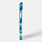 Glitterende Teal Camouflage Gepersonaliseerd Case-Mate iPhone Case (Achterkant / Rechts)