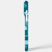 Glitterende Teal Camouflage Persoonlijk Case-Mate iPhone Case (Achterkant / Links)