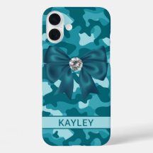 Glitterende Teal Camouflage Persoonlijk