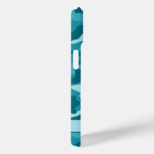 Glitterende Teal Camouflage Persoonlijk Case-Mate iPhone Case (Achterkant / Rechts)