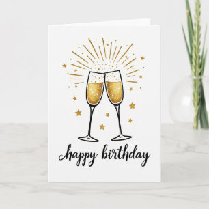 Glitterende Toast Verjaardagskaart Kaart
