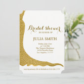 Glitterende trouwjurk kaart (Staand voorkant)