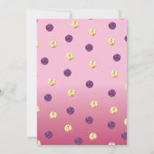 Glitterende Uitnodiging van het Verjaardagsfeest v (Achterkant)