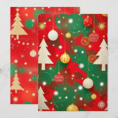 Glitterende vakantiemagie feestdagenkaart (Voorkant / Achterkant)