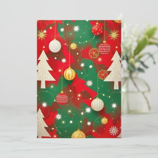 Glitterende vakantiemagie feestdagenkaart (Staand voorkant)