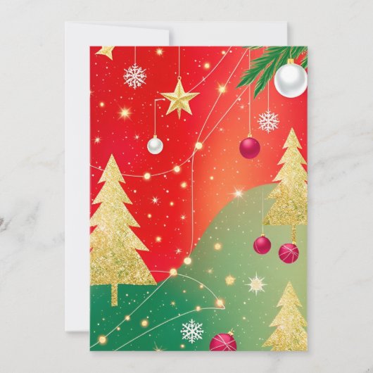 Glitterende vakantiemagie kaart (Voorkant)