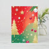 Glitterende vakantiemagie kaart (Staand voorkant)