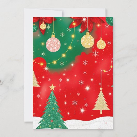 Glitterende vakantiemagie kaart (Achterkant)