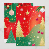 Glitterende vakantiemagie kaart (Voorkant / Achterkant)