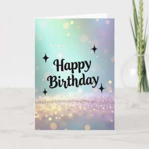Glitterende Verjaardagskaart met Glitters Kaart