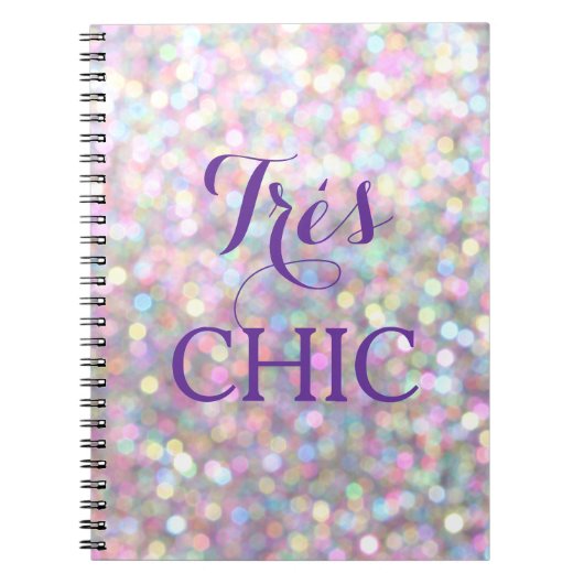 Glitterende VERY CHIC Notitieboek (Voorkant)
