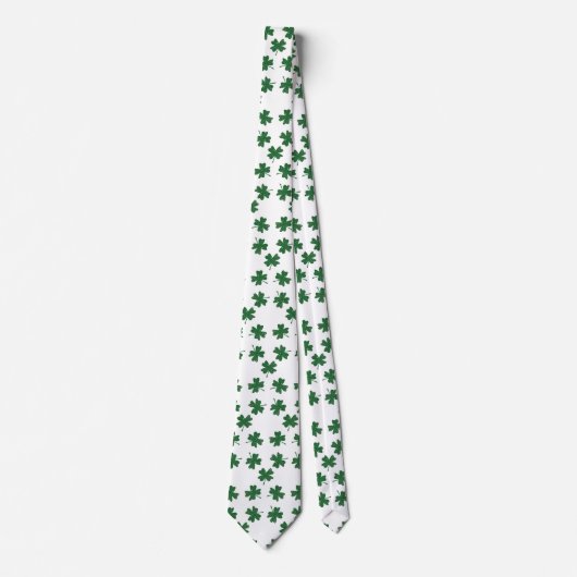 Glitterende vierbladige klavers stropdas (Voorkant)