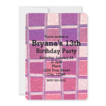 Glitterende Vierkante Uitnodigingen voor een Glamo