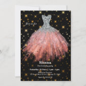 Glitterende waterverfjurken kaart (Voorkant)