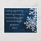 Glitterende winter-sneeuwvlok vakantie groet feestdagenkaart (Voorkant)