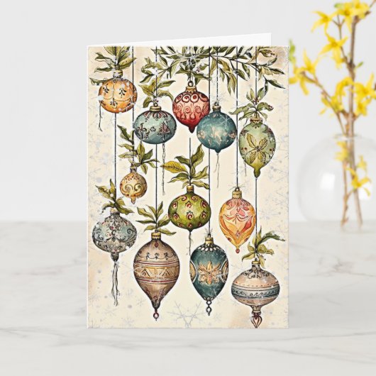 Glitterende Yuletide Joy Kaart (Gele Bloem)