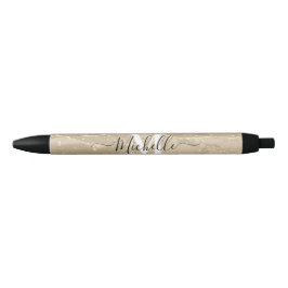 Glitterende Zand Monogram Aangepaste Handtekening Zwarte Inkt Pen