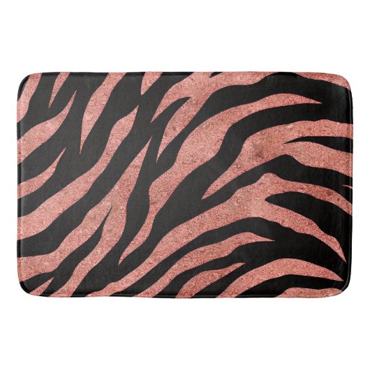 Glitterende zebra strepen patroon badmat (Voorkant)