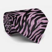 Glitterende Zebra Wilde Dieren Patroon Stropdas (Opgerold)