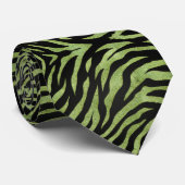 Glitterende Zebra Wilde Dieren Patroon Stropdas (Opgerold)