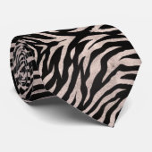 Glitterende Zebra Wilde Dieren Patroon Stropdas (Opgerold)