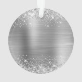 Glitterende Zilver Folie 50e Verjaardag Ornament (achterkant)