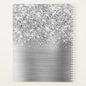 Glitterende Zilveren Glam Gepersonaliseerd 2024 Planner (Achterkant)
