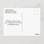 Glitterende Zilveren Glans Turkoois Folie Bedankt Briefkaart (Achterkant)