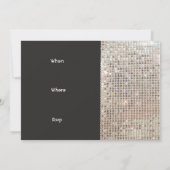 Glitterende Zilveren Lovertjes Feestelijke Feestav Kaart (Achterkant)