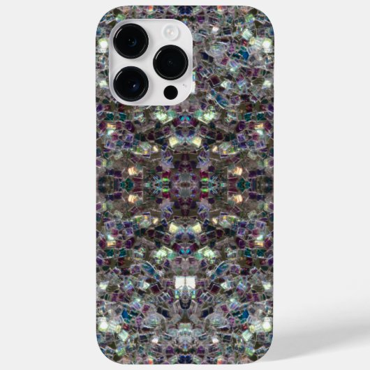 Glitterende zilveren mozaïek Mandala bling abstrac Case-Mate iPhone Case (Achterkant)
