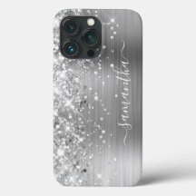 Glitterende zilverfolie moderne meisjesachtige han