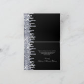 Glitterende Zwart/Zilver Glamour Bedankt (Binnen)