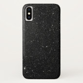 Glitterende zwarte glitter glanzend Case-Mate iPhone case (Achterkant)