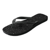 Glitterende zwarte glitter glanzend teenslippers (Schuin)