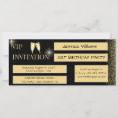 Glitterfeest voor VIP's Kaart (Achterkant)