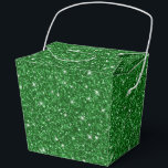 Glitterfeestbehandelingsdoos Bedankdoosjes<br><div class="desc">Het feestgunstendoosje is weergegeven met een vrolijke groene kleur nepschitterprint. Perfect voor het geven van traktaties als cadeau. Personaliseer dit item of koop het zoals het is. Tip: Voeg gewoon je leuke traktaties toe en voeg wat leuke linten toe. Gelicenseerde print</div>