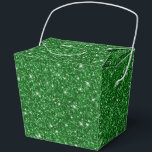 Glitterfeestbehandelingsdoos Bedankdoosjes<br><div class="desc">Het feestgunstendoosje is weergegeven met een vrolijke groene kleur nepschitterprint. Perfect voor het geven van traktaties als cadeau. Personaliseer dit item of koop het zoals het is. Tip: Voeg gewoon je leuke traktaties toe en voeg wat leuke linten toe. Gelicenseerde print</div>