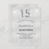 Glitterglamoureus Uitnodiging Briefkaart (Voorkant / Achterkant)