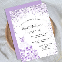 Glitterglazuur, zoete 16 violette witte kleding