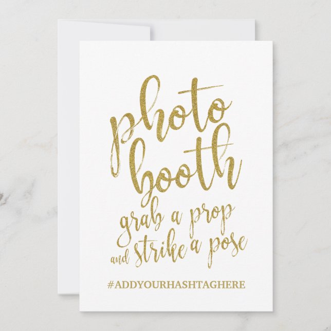 Glittergoud Fotohokje Betaalbaar Bord (Voorkant)