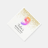 glittergoud, gouden glans 9e glitter servet (Hoek)