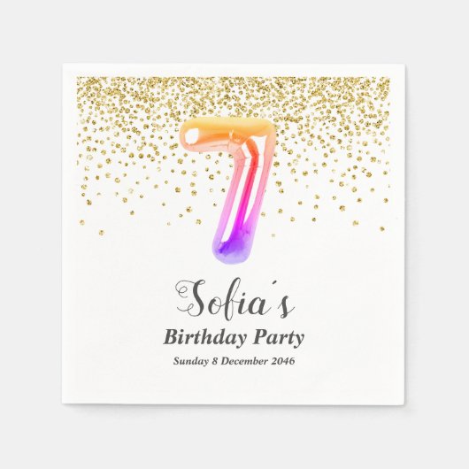 glittergoud, gouden vonk 7e servet (Voorkant)