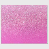 Glittergradiënt roze cadeaupapier (Vlak)