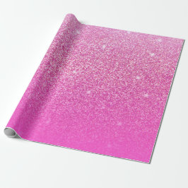 Glittergradiënt roze cadeaupapier