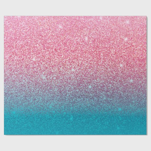 Glittergradiënt roze cadeaupapier (Vlak)